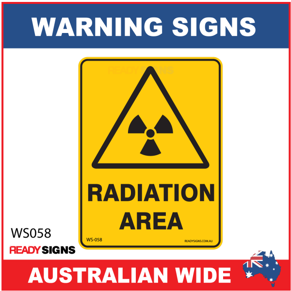 Warning Sign - WS058 - RADIATION AREA